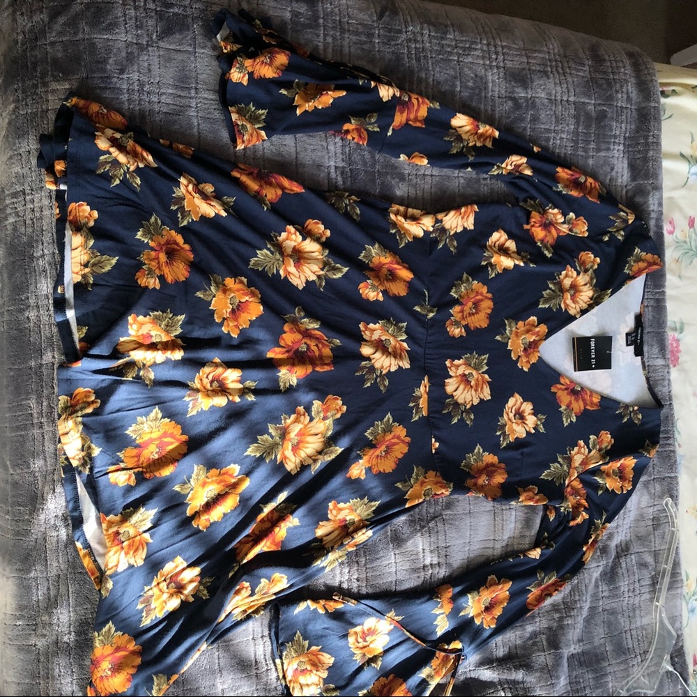 Plus floral skater dress